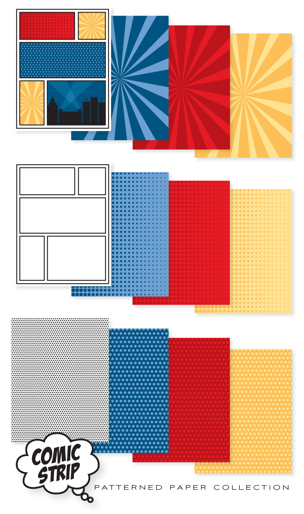 Comic Strip Patterned Paper Pad