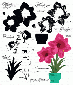 Blooming Amaryllis Stamp Set + Die Bundle