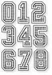 Papertrey Ink - Letterman Stitched Number Mats Die