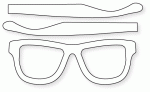 Papertrey Ink - Secret Agent Glasses Die