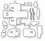 Papertrey Ink - Petite Places: Happy Camper Die