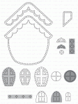 Papertrey Ink - Stitched Gingerbread House Die
